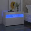 Tables de chevet lumières LED 2 pcs  brillant 60x35x40 cm