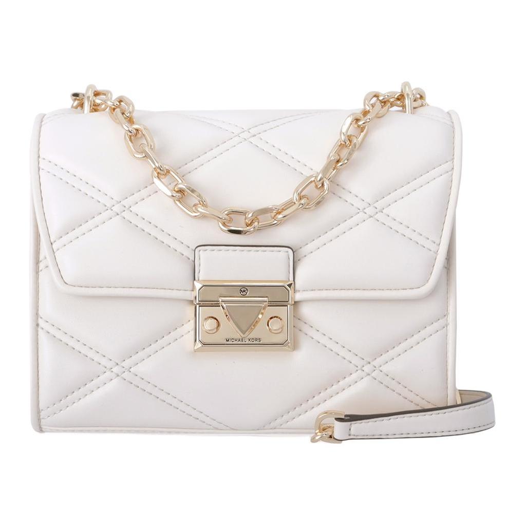 New MICHAEL KORS Artificial Leather Envelope Bag, Crossbody Bag Medium Women's White 35S2GNRL2U-085