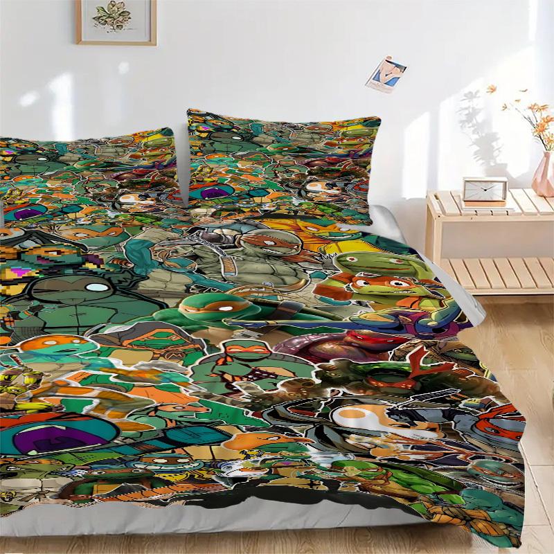 

3 шт. Черепашки-ниндзя, Комплект постельного белья: Идеально подойдет для спальни или гостевой комнаты.. Мягкий и удобный, без стержня yy251010191 135x200cm