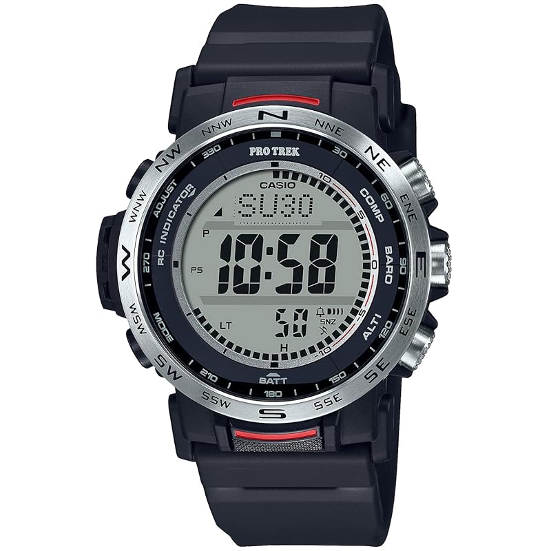 Часы Casio Pro Trek [Официальный японский продукт] Линия Climber Радиоуправляемые солнечные часы Сделаны из биомассы PRW-35-1AJF Мужские Черные