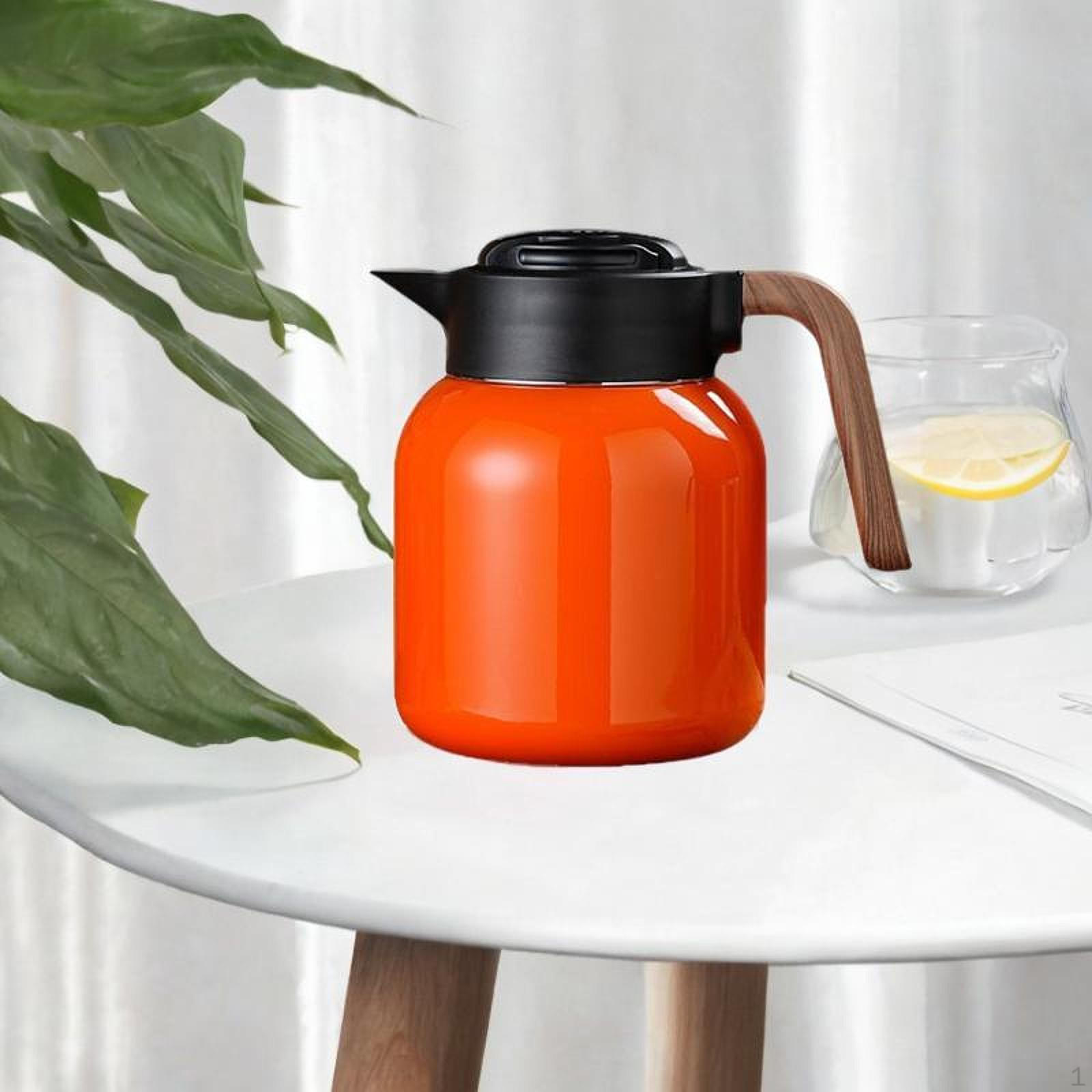 

Изолированный графин из нержавеющей стали для кофе, бутылка для воды, чай для путешествий оранжевый