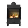 Steel Fireplace KRATKI LUCY 12 kW Ø 200 Black Thermotec Self Closing Door