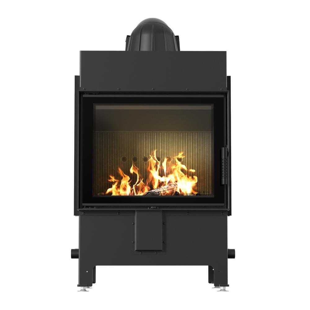 Steel fireplace KRATKI LUCY 12 kW Ø 200 black thermotec