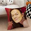 JJYP Meme Cushion Cover Natural Linen Double Sided Print  Throw Pillow Case for Sofa Couch Home Decor