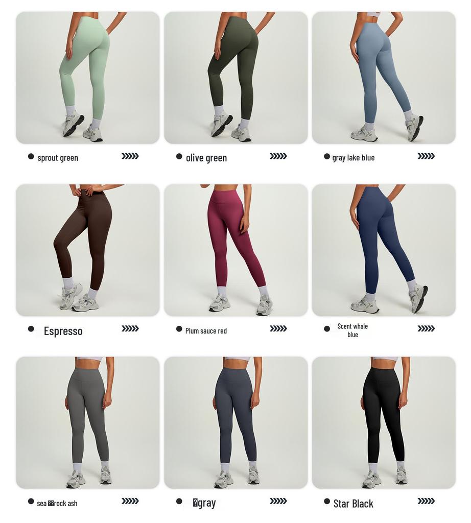 MT20 Women's High Waist Butt-Lifting Purple Yoga Pants - Peach Basic Sportswear