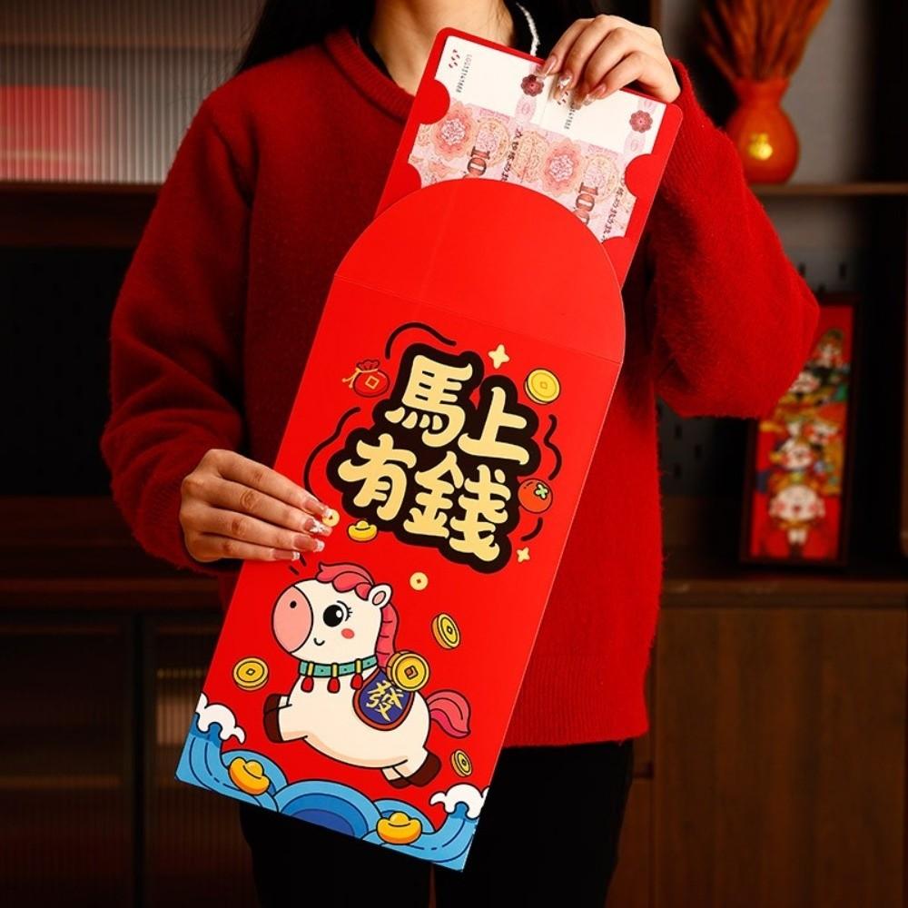 Cartoon New Year Money Envelope Traditional Bless Fortune Pocket Lucky Red Pockets  Spring Festival