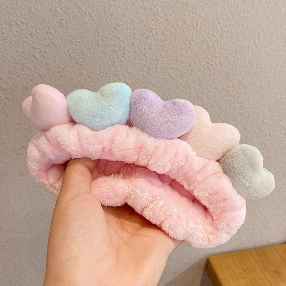 

Тканевый Эластичный Тюрбан для Волос для Умывания, Повязка для Волос, Мультяшная Плюшевая Повязка на Голову, Женские Аксессуары для Волос розовый