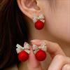 Orecchini da Donna alla Moda Eleganti con Fiocco Design di Perle di Alta Gamma Temperamento Dolce Accessori Moda Gioielli