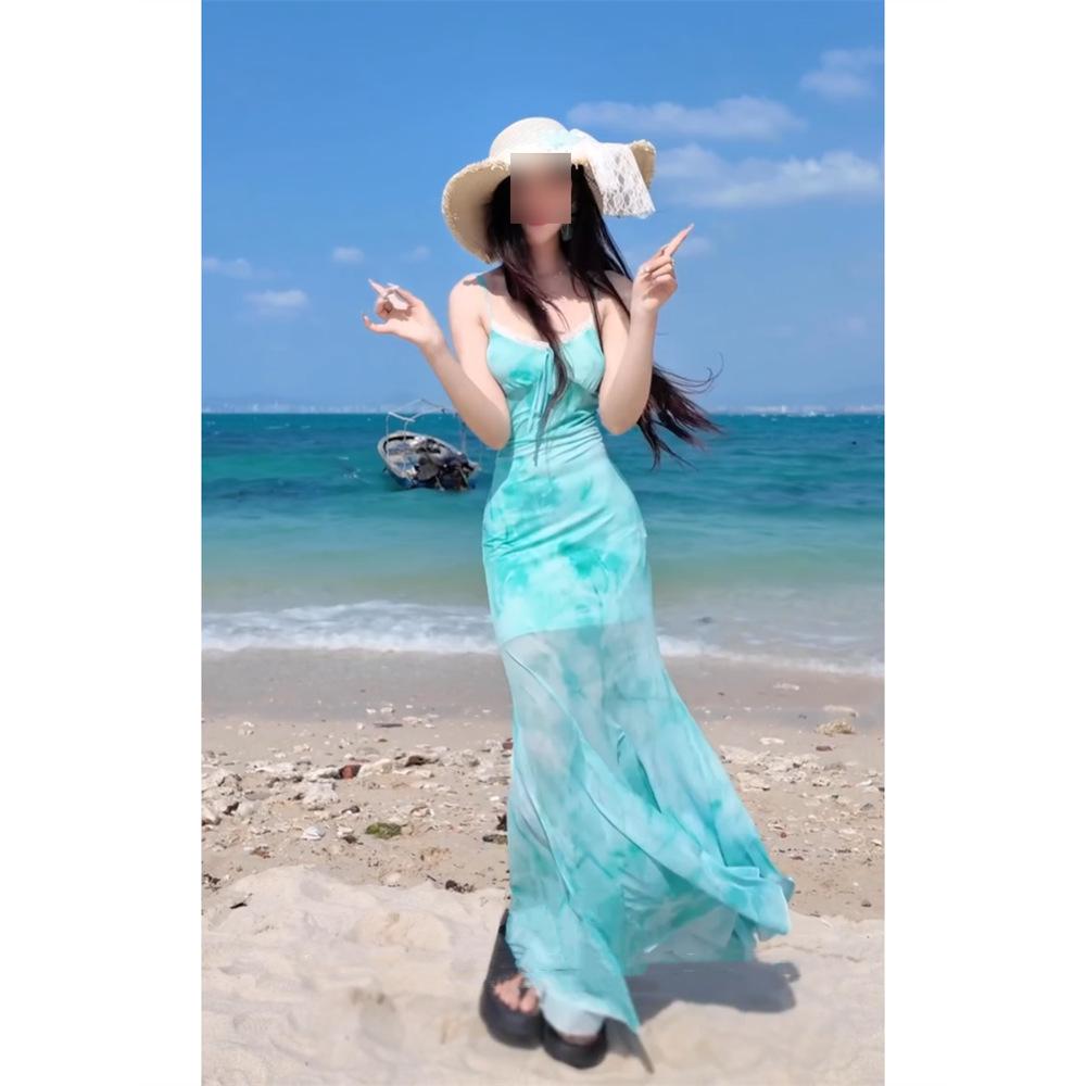 Summer Celebrity Noble Style Slim Hip Fishtail Long Skirt Temperament Gentle Wind Lace Dress Women's New Style