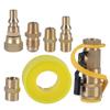 Set of 7 Brass Propanes Connectors Quick Connecting Fitting Conversion Fitting Grilling Connectors Suitable for Travel