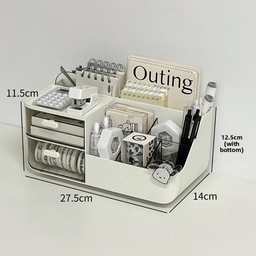 Plastic Desktop Storage Box Drawer Design Storage Multi-Functional Cosmetic Skincare Organizer Clear Space-Saving