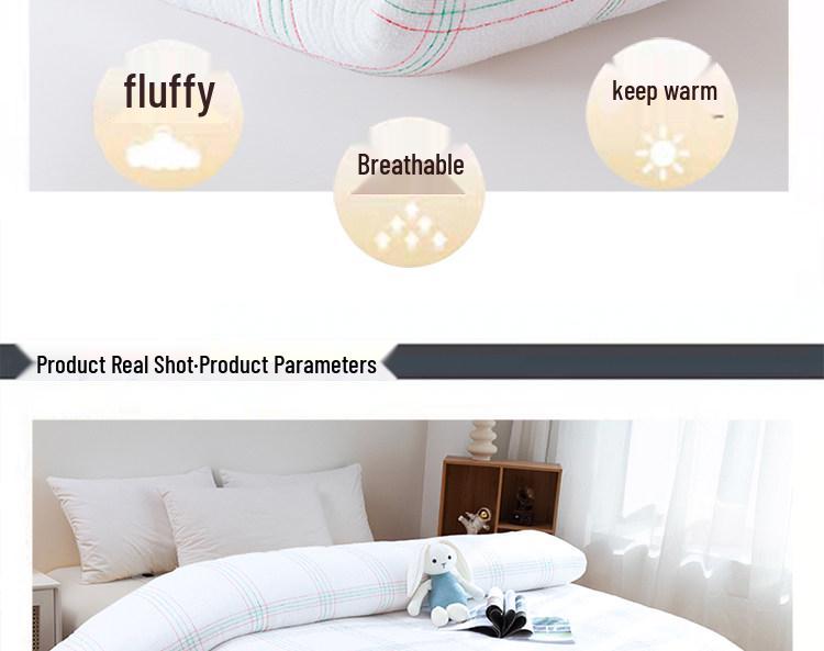 Thickened Cotton Quilt Pad for Dormitory Bedding - All-Season Comfort