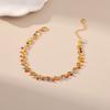 Bohemian Double Layer 18k Gold Plated Color Small Beads Ethnic Style Women Foot Anklet