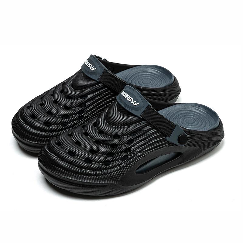"Unisex Summer Garden Shoes: Non-Slip, Thick-Soled Half-Toe Beach Sandals"