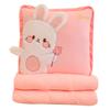 Office Pillow Quilt Cute Dinosaur Rabbit Dual-Purpose Nap Pillow Small Quilt Foldable Car Air Conditioner Quilt Cushion