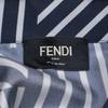 FENDI [Domestic Regular/2011 Made] FS0795 APQG Silk FF Pattern x Stripe S/S Shirt tops 38 NavyUsed