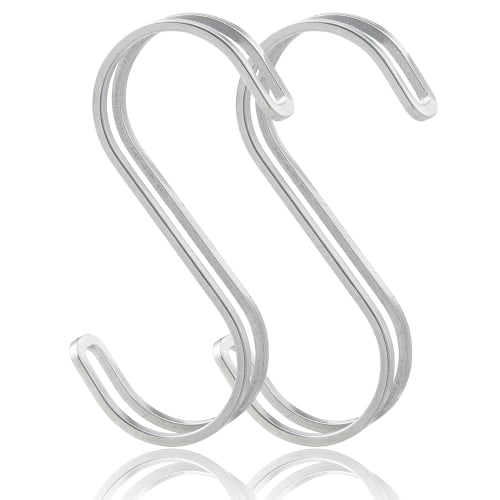 

SORO:U Stainless Steel Double S-Hooks, Large, 2-Pack (9kg Weight Capacity), Made of 18-8 Stainless Steel