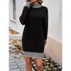 Women's Temperament Casual Contrast Sweater Dress