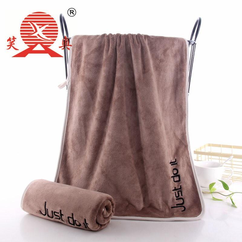 Microfiber youth pie hemming embroidered beach towel comfortable soft thickened absorbent household bath towel