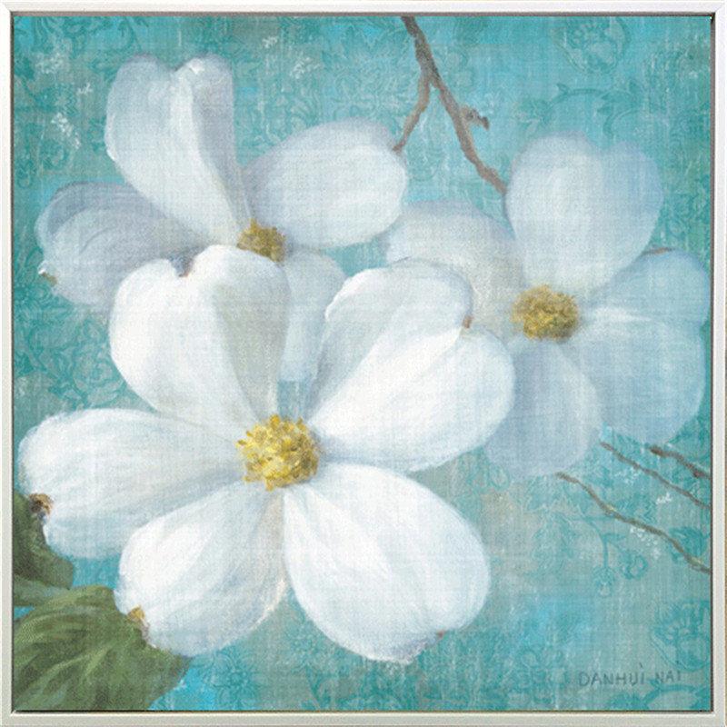 Venkovská krajina Americká venkovská nástěnný plakát Bílá květina Obraz na plátně pro dekoraci obývacího pokoje Obraz