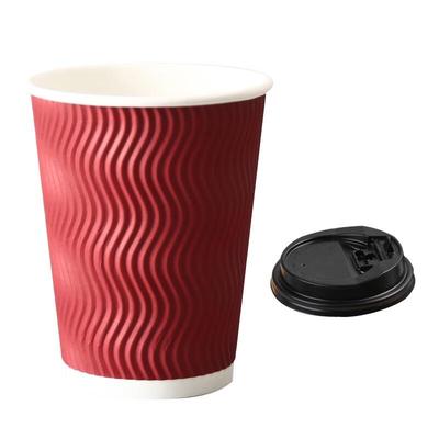 Einweg-Isolierbecher aus Papier für Kaffee mit Deckeln