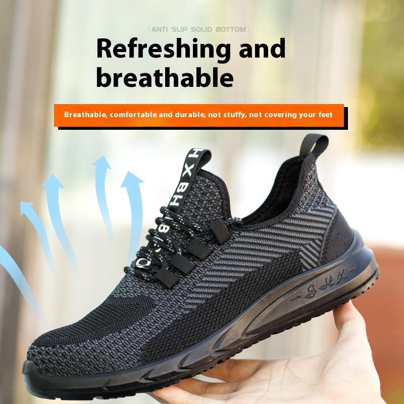 Steel Toe Cap Working Boots Safety Shoes for Man Construction&Indestructible Work Shoes Puncture-Proof Summer Work Shoes