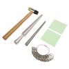 6pcs Small Ring Earrings Mandrel Kit Aluminium Efficient Multifunctional Ring Sizer Tool Set for