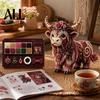 Artistic Home Decor Craft Highland Cow Bead Kit, Mythical DIY Tiny 3D Ornament Kit Beaded Animal, Art Project for Adults Teens Handmade Gift