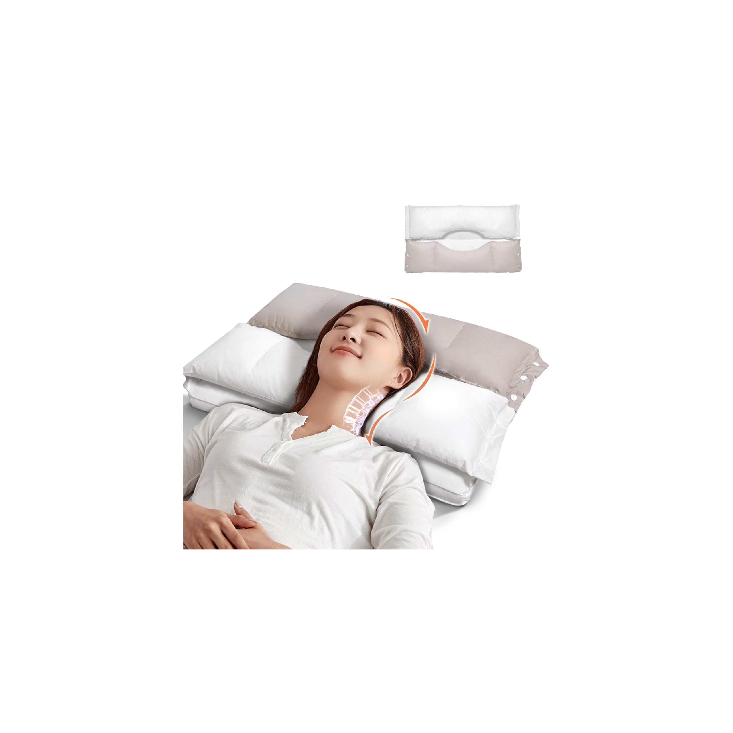 

Juliyas Pillow: Relieves Neck Pain, Popular Pillow for a Comfortable Sleep [Double-Layer Construction with Concave Hollow Design for Ears and Back].