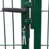 Garden Gate with Posts 350x140 Cm Steel Green