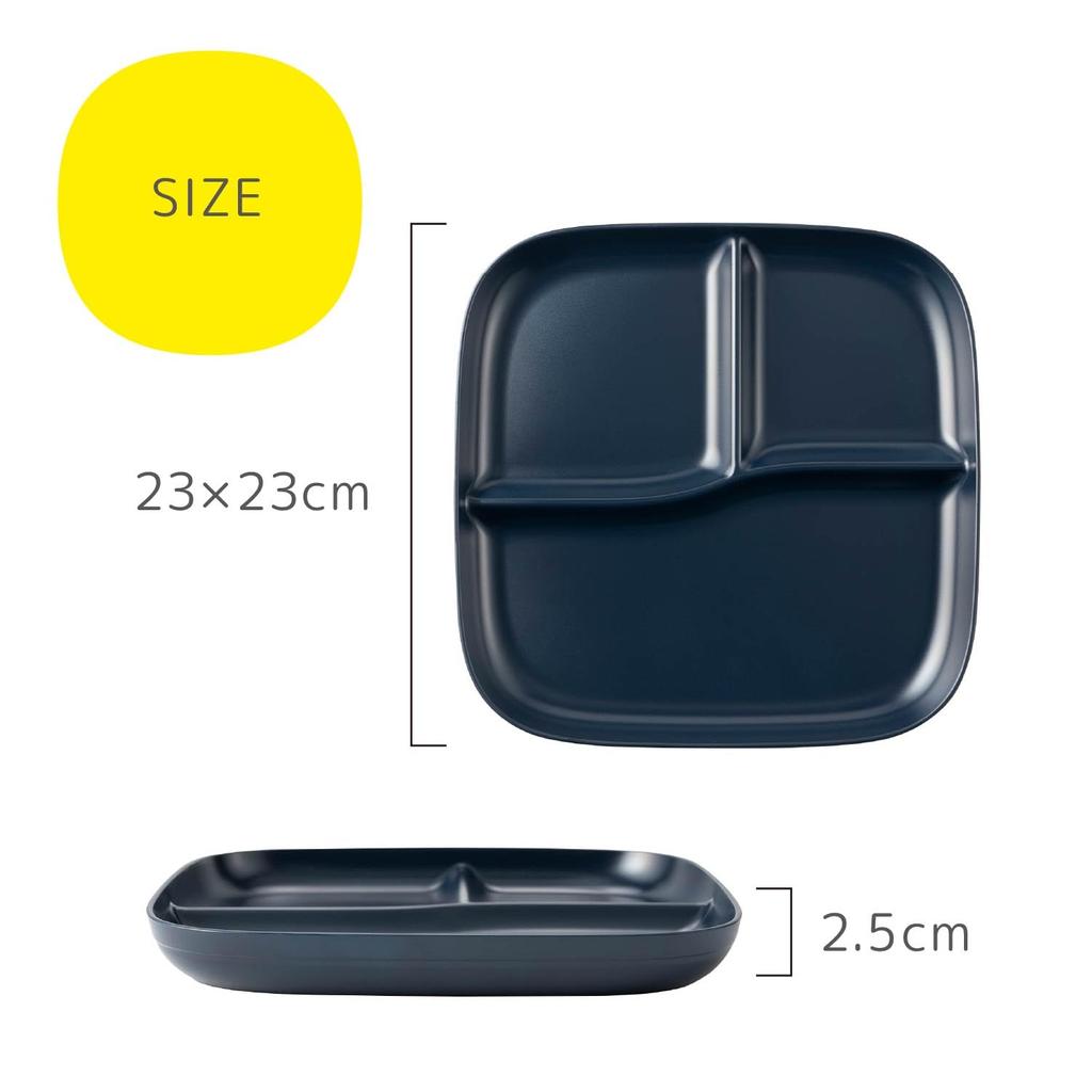 Asahi Koyo Lunch Plate Navy Cafe Style Calm Color Dishwasher Safe Microwave Safe Made in Japan Solow Diner AZ19-31