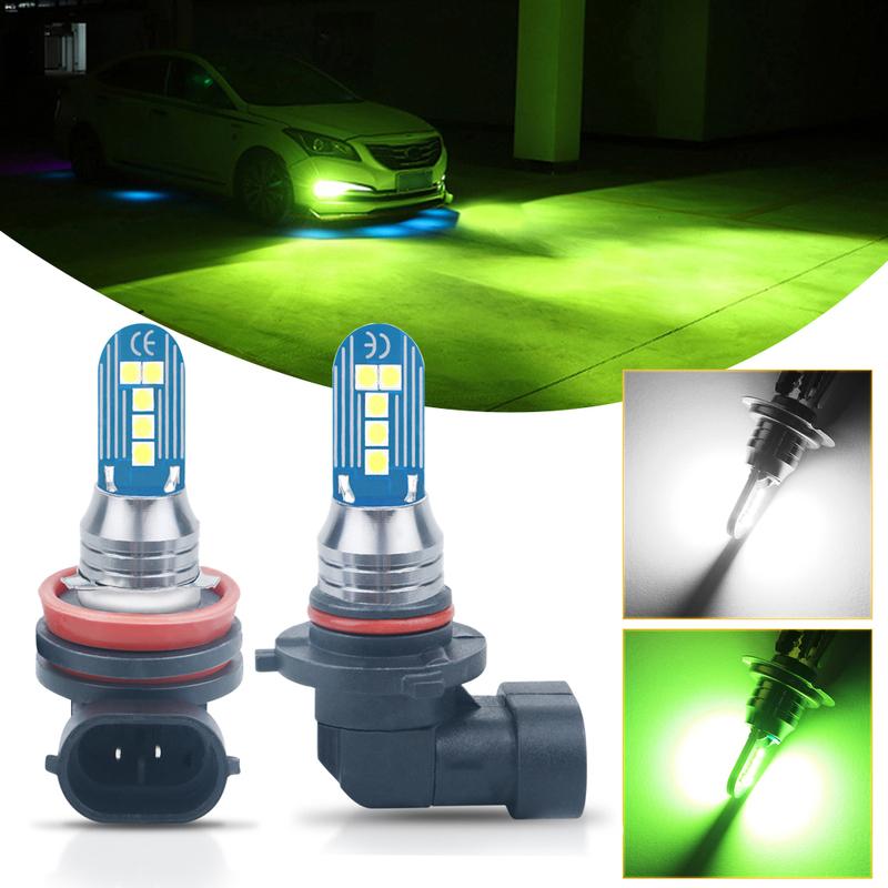 

1Pcs H4 H8 H11 H7 9005 HB3 9006 HB4 LED Green White Fog Light Bulb Car Motorcycle Driving Running Front Lamp 12V For Toyota Kia 9006/HB4 білий