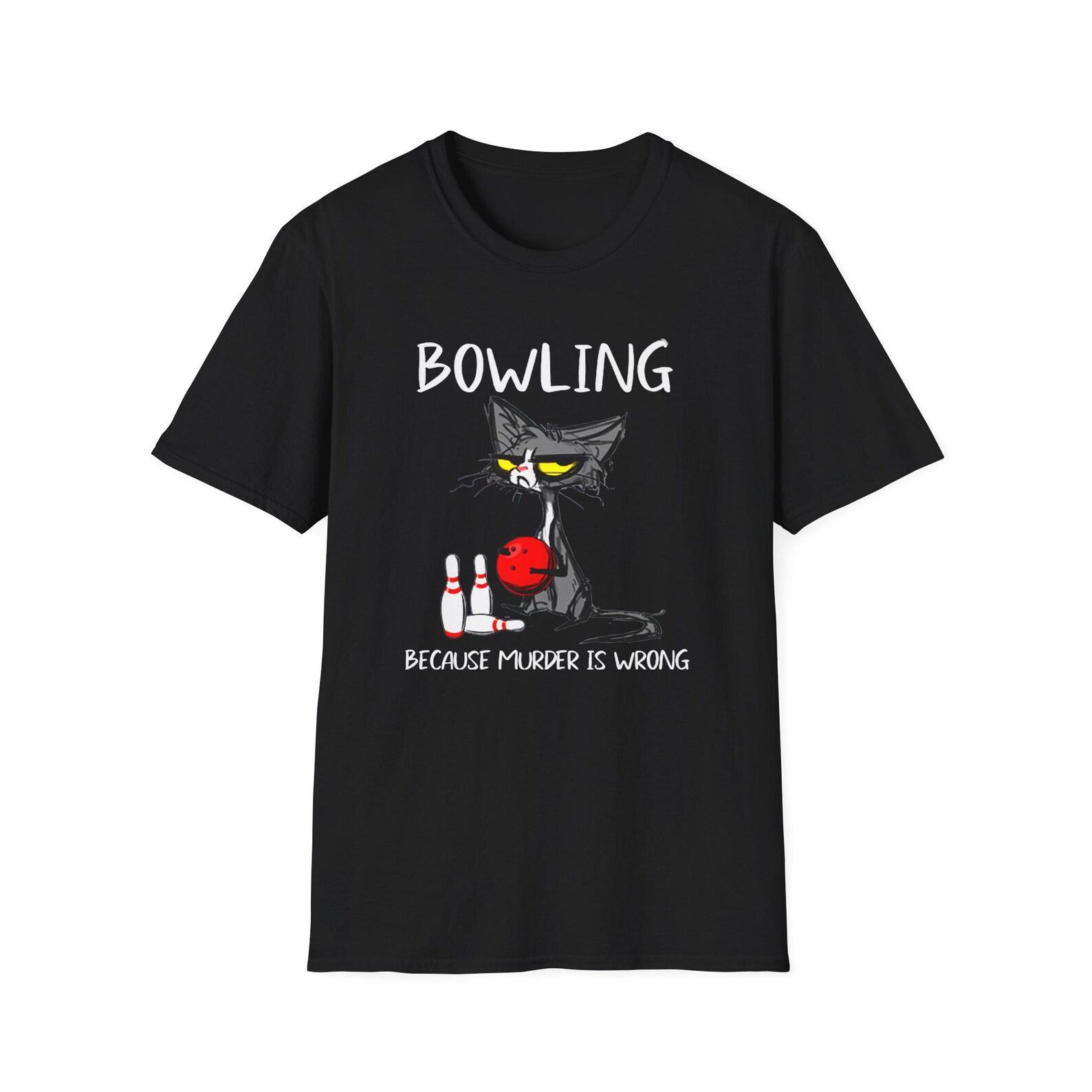 Cat Bowling Unisex Softstyle T-Shirt M