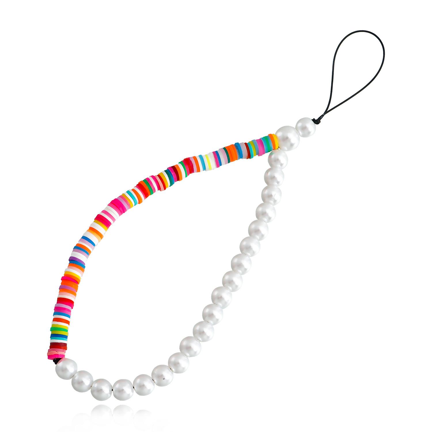 

INS trendy mobile phone chain beaded lanyard, mobile phone case pendant pendant, hand-woven pendant DIY mobile phone lanyard