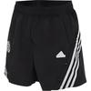 Breathable Mesh Stripe Casual Shorts Women Bottoms Black JC8650