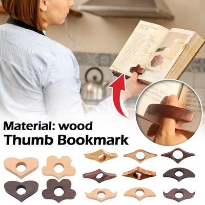 Wooden Bookmarks One Hand Reading Thumb Book Support Convenient Thumb Bookmark Gift