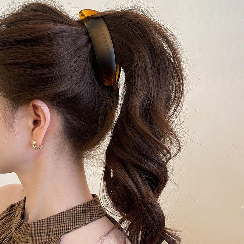 Einfarbige, matte Bananenspange, Haarklammer, gefrostete Pferdeschwanzschnalle, Pferdeschwanzhalter, Haarnadeln, Haarspangen für Frauen und Mädchen, Haarschmuck