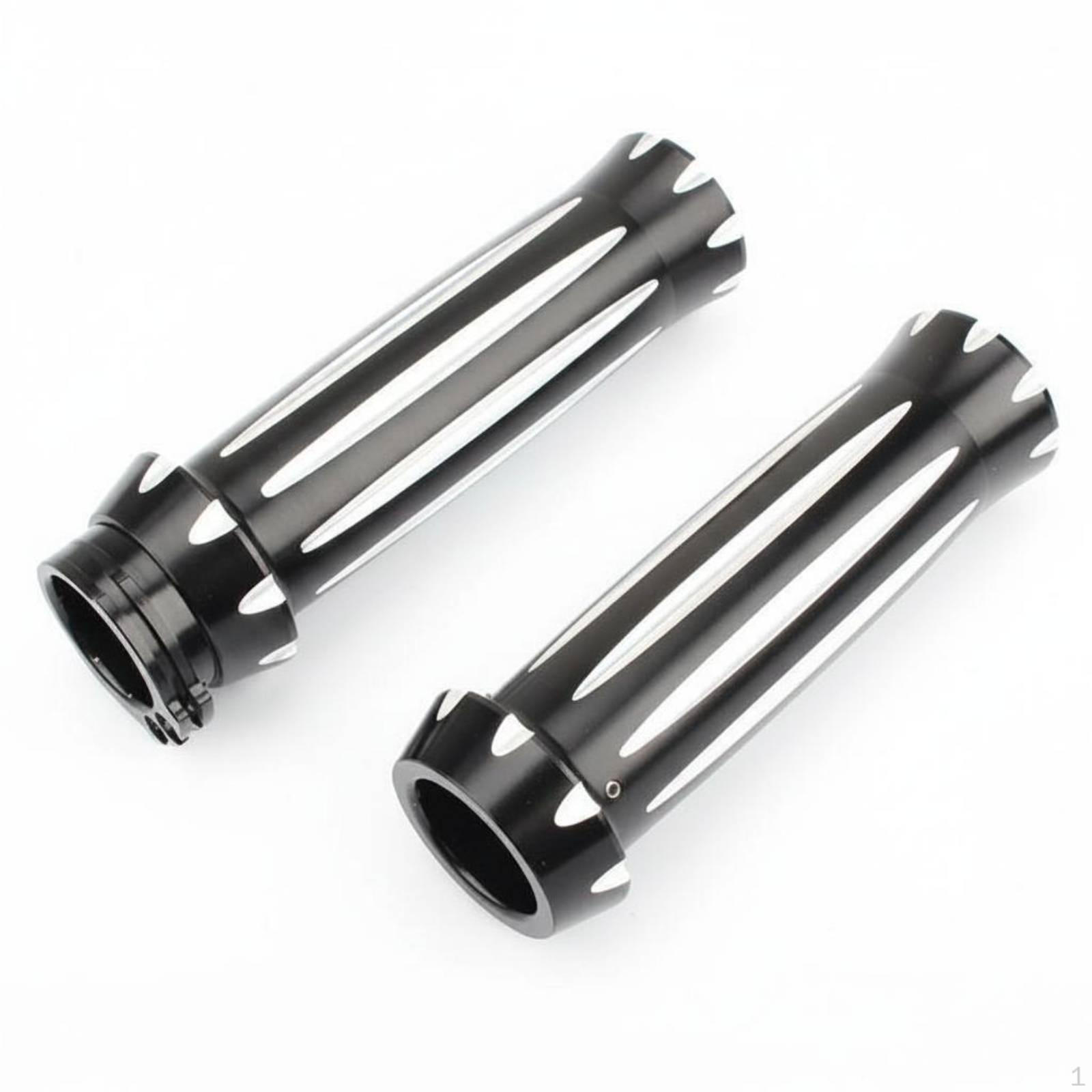 1 Inch Motorcycle Grips CNCMachined 1Inch Handlebar Black