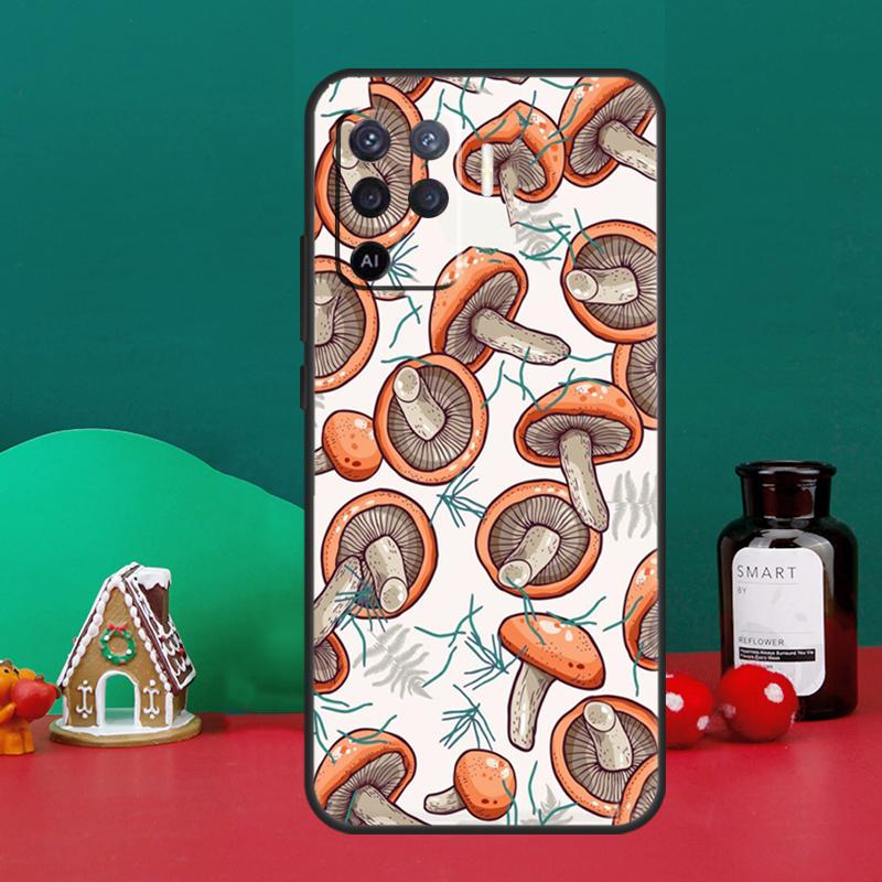 Mushroom Forest Case For Oppo A16 A76 A96 A17 A60 A40 A80 A98 A58 A78 A18 A38 A57 A74 A54 A94 A15 A5 A6 Pro