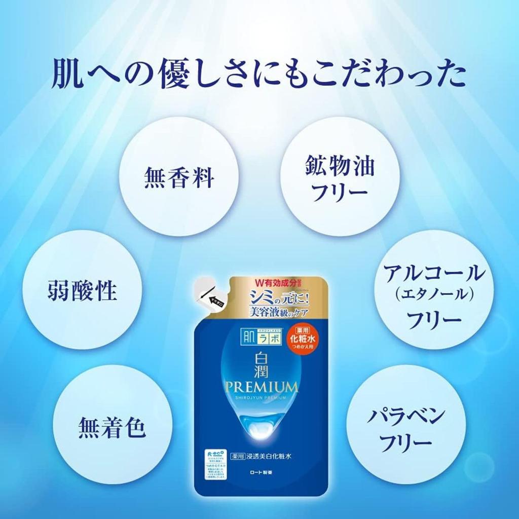 Hada Labo Shirojun Premium Medizinisches Tiefenwirksames Aufhellendes Lotion Nachfüllpack 170ml [Quasi-Arzneimittel] (x 1)