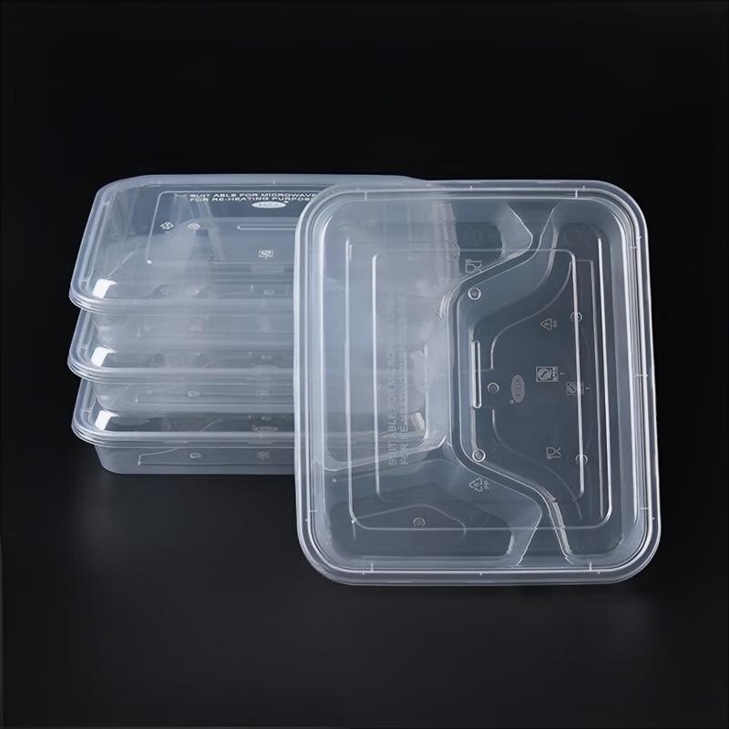 Disposable Rectangular 4-Compartment Takeaway Containers