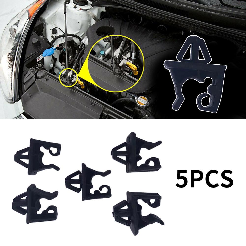 Hood Bonnet Clips Plastic Prop Stay Rod Support 5pcs Clip Clamp