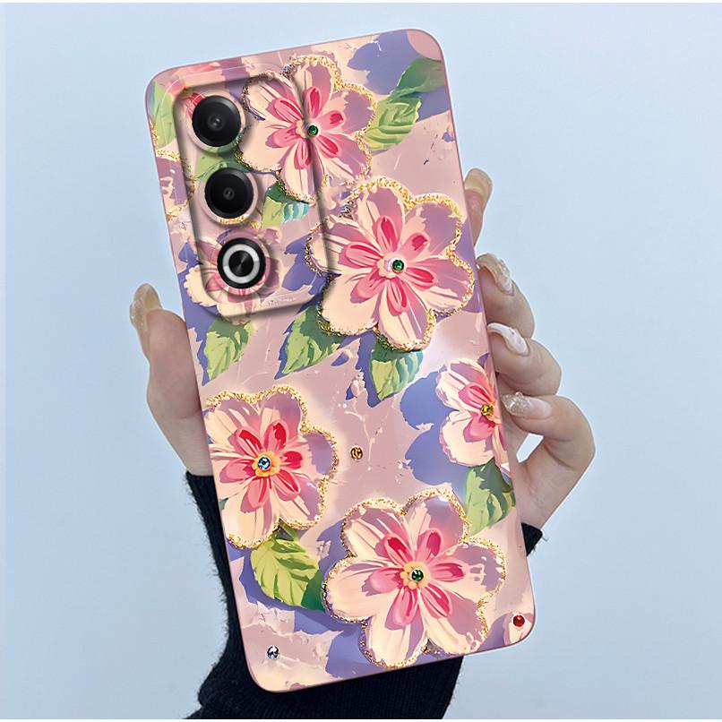 For OPPO A80 5G Case Fashion Simplicity Flower Soft Silicone Back Case For OPPO A80 5G CPH2639 Phone Cover OPPOA80 A 80 Fundas