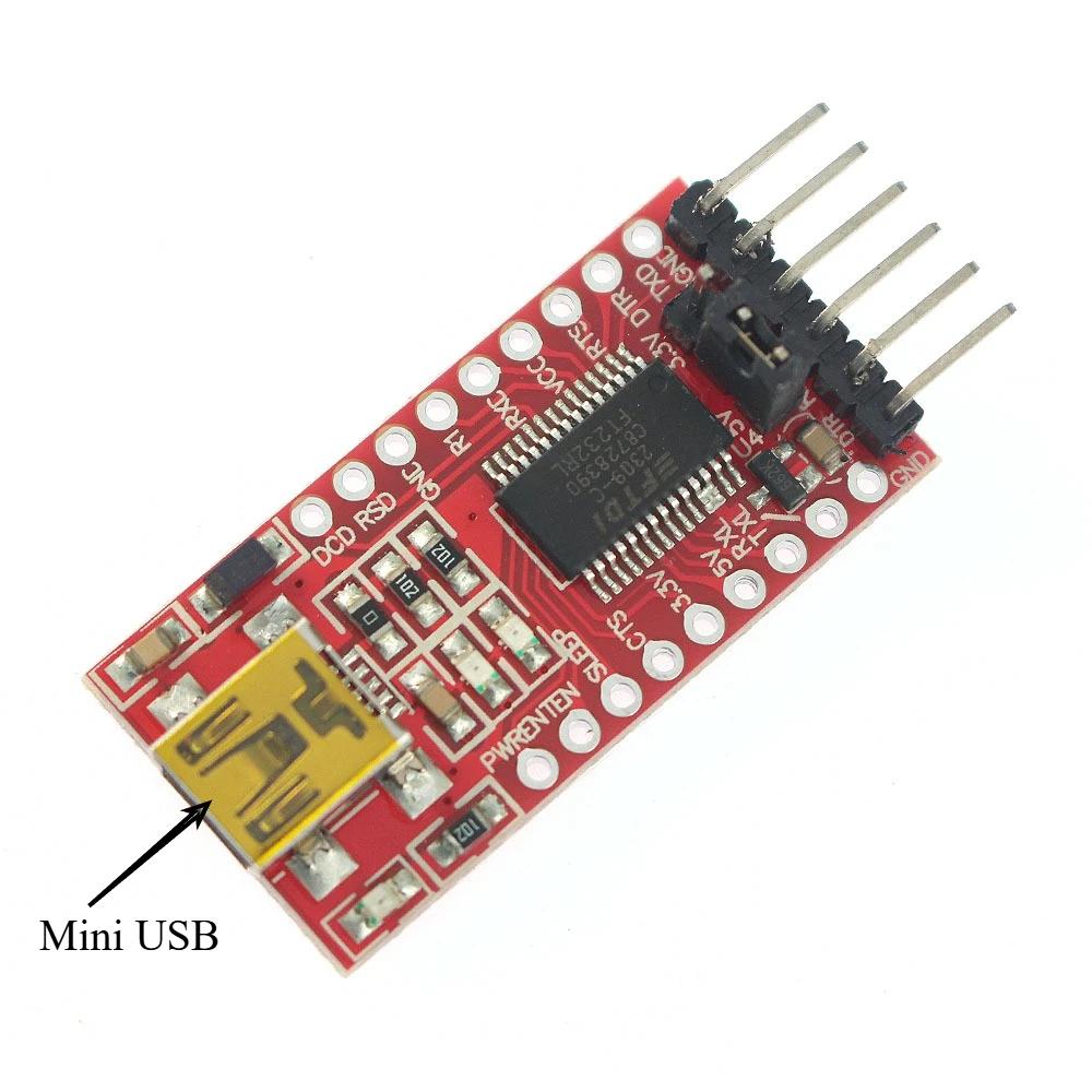 

1pcs FT232RL USB 3.3V 5.5V To TTL Serial Adapter Module Type-C/Mini FT232 USB TO TTL 232 for Arduino Mini помаранчевий