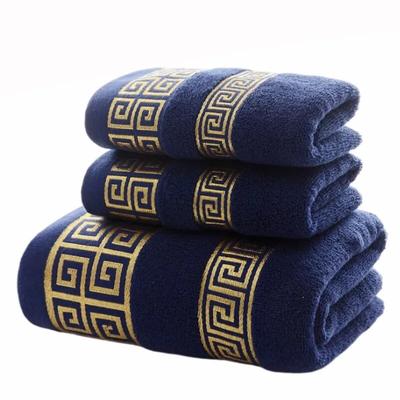 Set di 3 asciugamani da bagno in cotone: 2 asciugamani per il viso 35x75 cm e 1 asciugamano da bagno grande 70X140 cm Asciugamani regalo