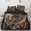 Dark Series Skull Bedding Set Gothic Style Skeleton Duvet Cover Pillowcase Room Decor for Teenagers Adult Halloween Gift