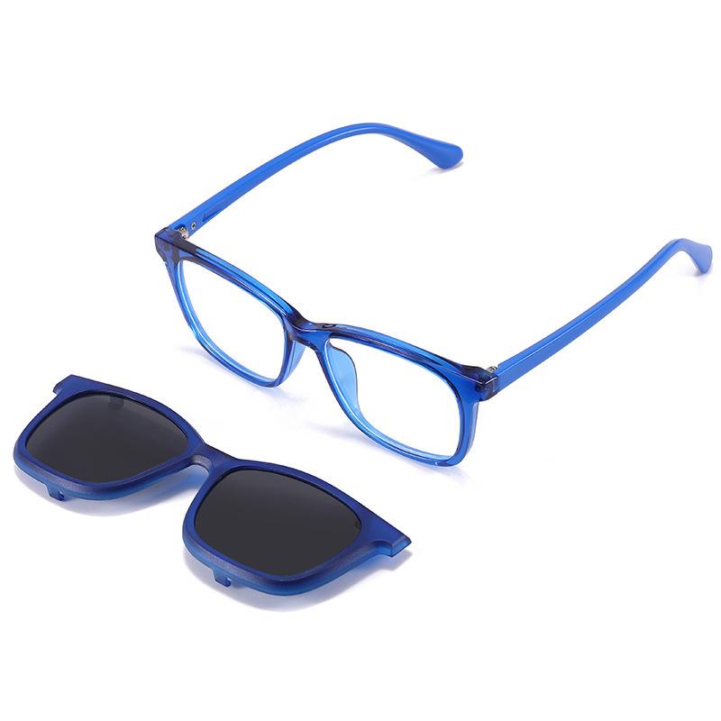 

Set of Glasses Square Girl Frame Dual-purpose Anti Blue Light Prescription Myopia Children Astigmatism Eyeglass 0