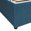 Bed Frame with Mattress Blue 200 x 200 cm Fabric