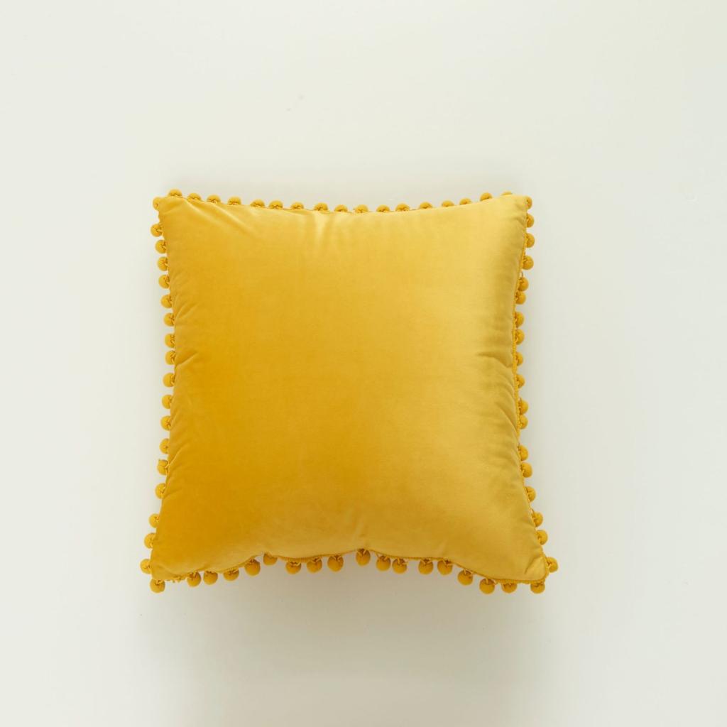 Modern Minimalist Living Room Dutch Velvet Cushion Cover with Large Ball Edge INS Nordic Style Pillow Cover Without Core