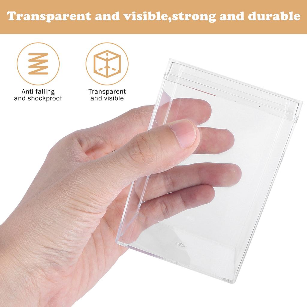 5Pcs Transparent Display Box Set for Collectibles Statues 3D Models Storage Protection Dustproof Clear Acrylic Case